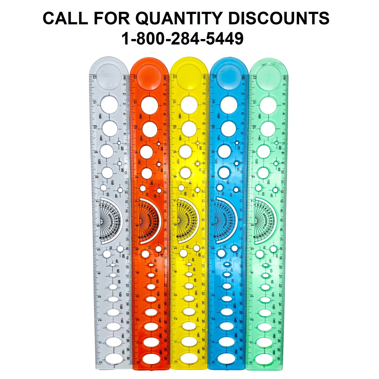 REGLA DE ACTIVIDAD DE PLÁSTICO DE 12 PULGADAS SURTIDA