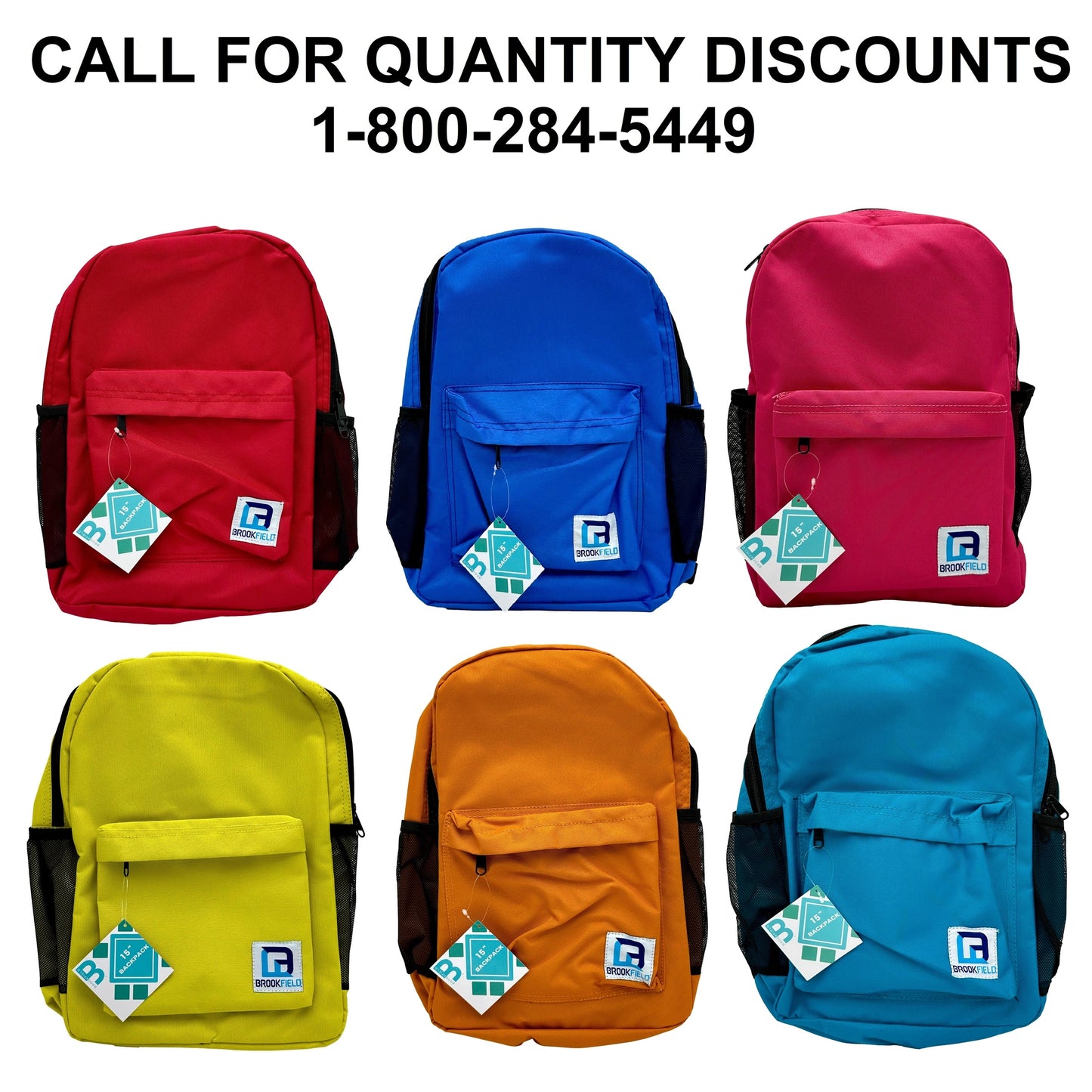 MOCHILA ESCOLAR 15 EN 2 BOLSILLOS LATERALES DE MALLA SURTIDOS