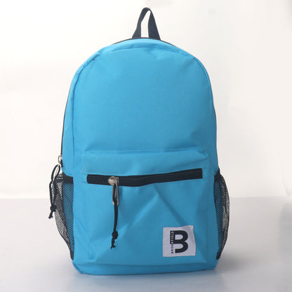 MOCHILA ESCOLAR 15 EN 2 BOLSILLOS LATERALES DE MALLA SURTIDOS