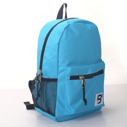 MOCHILA ESCOLAR 15 EN 2 BOLSILLOS LATERALES DE MALLA SURTIDOS