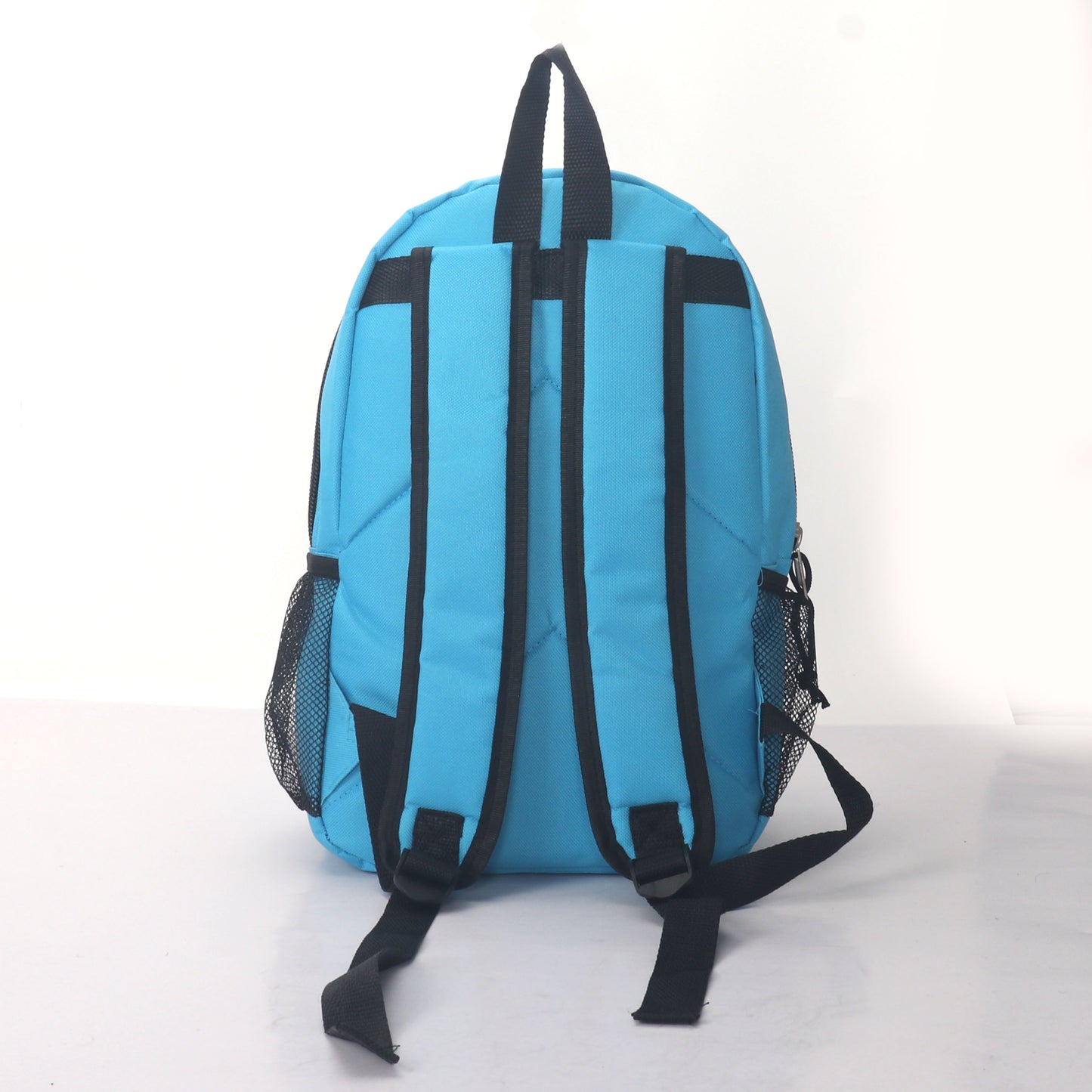 MOCHILA ESCOLAR 15 EN 2 BOLSILLOS LATERALES DE MALLA SURTIDOS