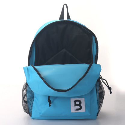 MOCHILA ESCOLAR 15 EN 2 BOLSILLOS LATERALES DE MALLA SURTIDOS