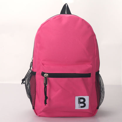 MOCHILA ESCOLAR 15 EN 2 BOLSILLOS LATERALES DE MALLA SURTIDOS