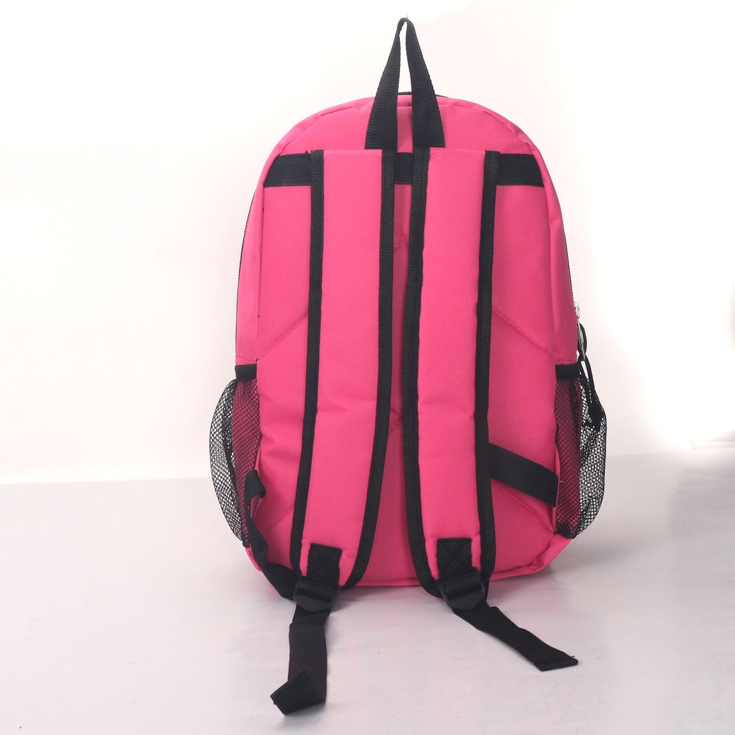 MOCHILA ESCOLAR 15 EN 2 BOLSILLOS LATERALES DE MALLA SURTIDOS
