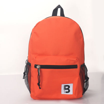 MOCHILA ESCOLAR 15 EN 2 BOLSILLOS LATERALES DE MALLA SURTIDOS