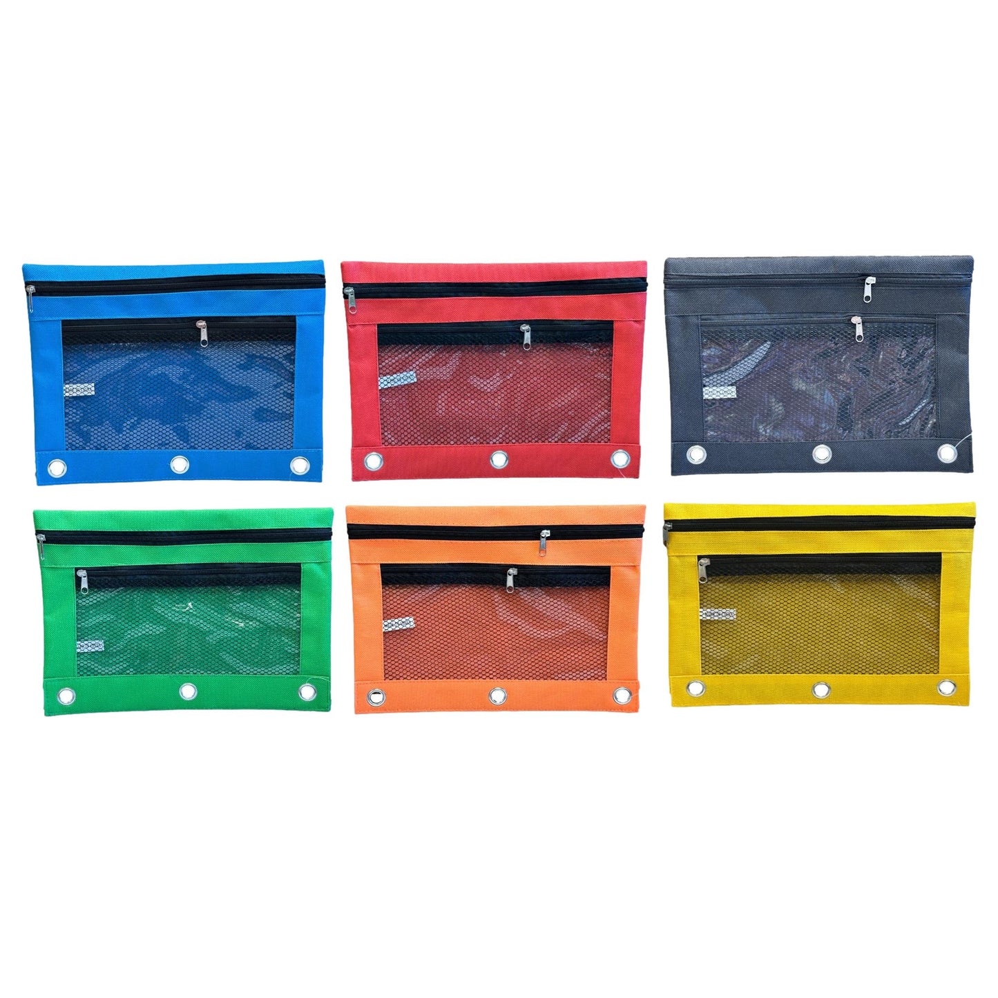 ESTUCHE PARA LÁPICES DE 3 ANILLAS SURTIDO 2 BOLSILLOS
