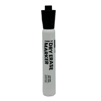 SINGLE BLACK DRY-ERASE CHISEL TIP MARKER