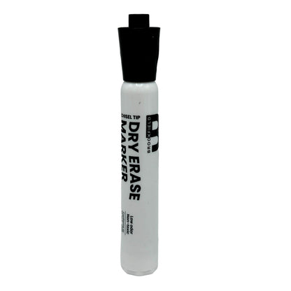 SINGLE BLACK DRY-ERASE CHISEL TIP MARKER