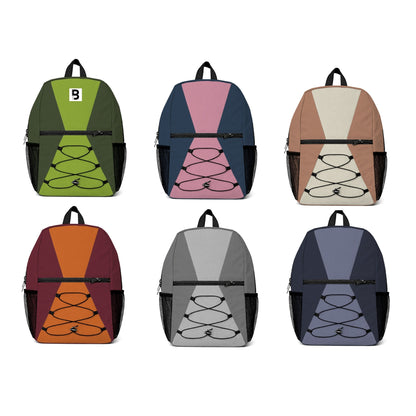 MOCHILA ESCOLAR 17 EN TIENDA CORREA ELÁSTICA DELANTERA CON 2 BOLSILLOS LATERALES DE MALLA VARIADOS