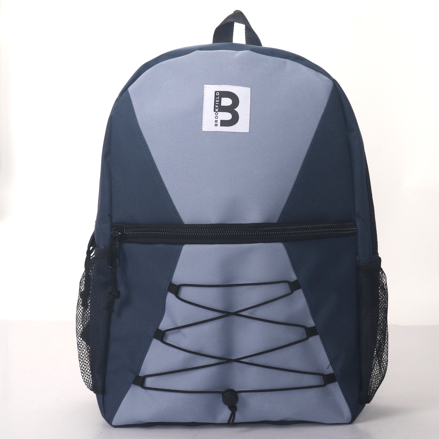 MOCHILA ESCOLAR 17 EN TIENDA CORREA ELÁSTICA DELANTERA CON 2 BOLSILLOS LATERALES DE MALLA VARIADOS