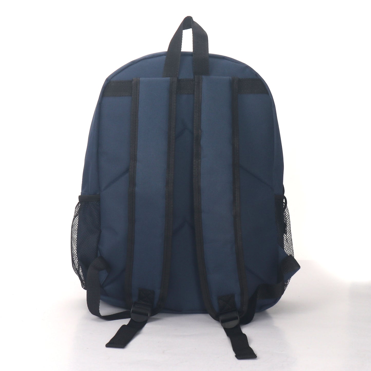 MOCHILA ESCOLAR 17 EN TIENDA CORREA ELÁSTICA DELANTERA CON 2 BOLSILLOS LATERALES DE MALLA VARIADOS