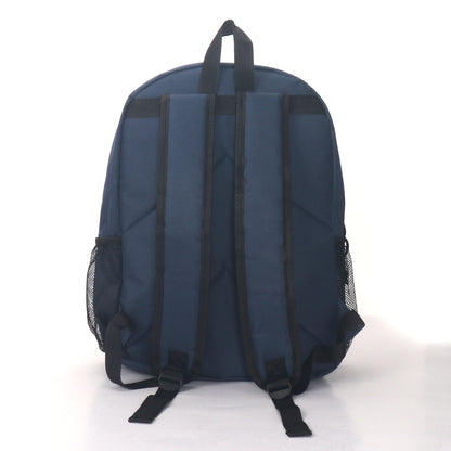 MOCHILA ESCOLAR 17 EN TIENDA CORREA ELÁSTICA DELANTERA CON 2 BOLSILLOS LATERALES DE MALLA VARIADOS