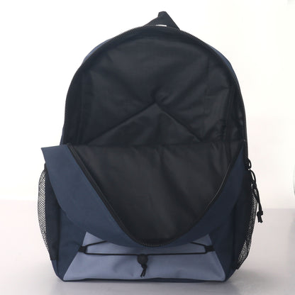 MOCHILA ESCOLAR 17 EN TIENDA CORREA ELÁSTICA DELANTERA CON 2 BOLSILLOS LATERALES DE MALLA VARIADOS