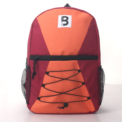 MOCHILA ESCOLAR 17 EN TIENDA CORREA ELÁSTICA DELANTERA CON 2 BOLSILLOS LATERALES DE MALLA VARIADOS