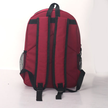 MOCHILA ESCOLAR 17 EN TIENDA CORREA ELÁSTICA DELANTERA CON 2 BOLSILLOS LATERALES DE MALLA VARIADOS