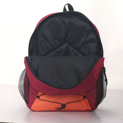 MOCHILA ESCOLAR 17 EN TIENDA CORREA ELÁSTICA DELANTERA CON 2 BOLSILLOS LATERALES DE MALLA VARIADOS