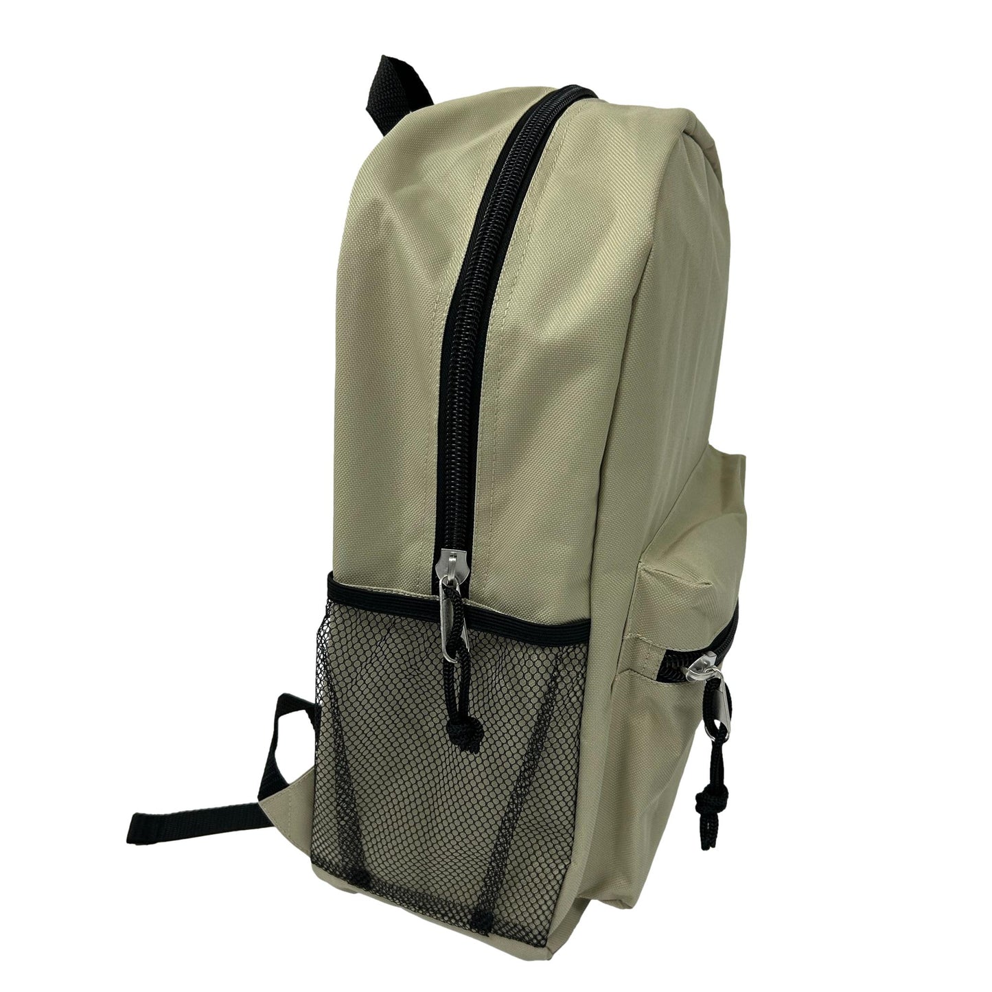17 IN SCHOOL BACKPACK 2 MESH SIDE POCKETS ASSORTED