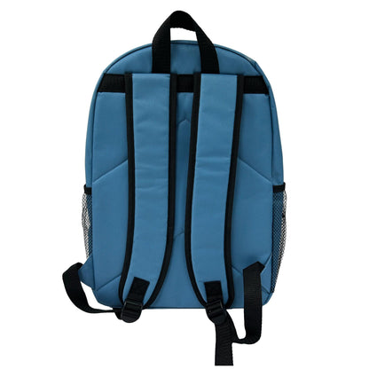 17 IN SCHOOL BACKPACK 2 MESH SIDE POCKETS ASSORTED