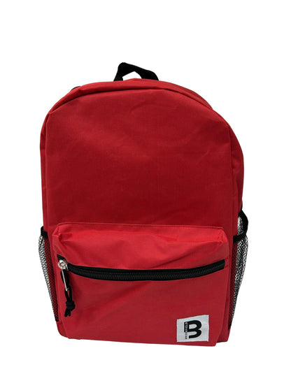 17 IN SCHOOL BACKPACK 2 MESH SIDE POCKETS ASSORTED