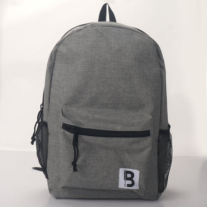 MOCHILA ESCOLAR 19 EN 2 BOLSILLOS LATERALES DE MALLA SURTIDOS