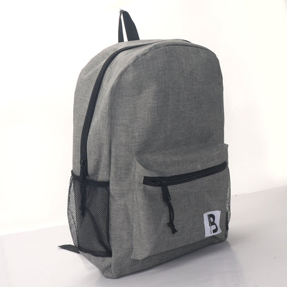 MOCHILA ESCOLAR 19 EN 2 BOLSILLOS LATERALES DE MALLA SURTIDOS