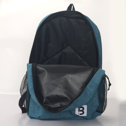 MOCHILA ESCOLAR 19 EN 2 BOLSILLOS LATERALES DE MALLA SURTIDOS