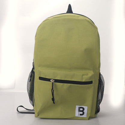 MOCHILA ESCOLAR 19 EN 2 BOLSILLOS LATERALES DE MALLA SURTIDOS