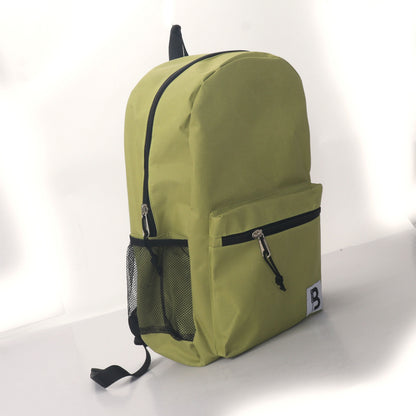 MOCHILA ESCOLAR 19 EN 2 BOLSILLOS LATERALES DE MALLA SURTIDOS