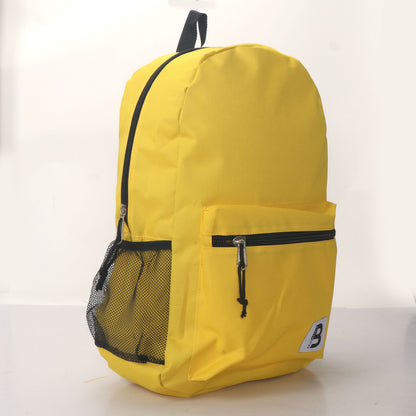 MOCHILA ESCOLAR 19 EN 2 BOLSILLOS LATERALES DE MALLA SURTIDOS
