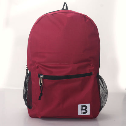 MOCHILA ESCOLAR 19 EN 2 BOLSILLOS LATERALES DE MALLA SURTIDOS