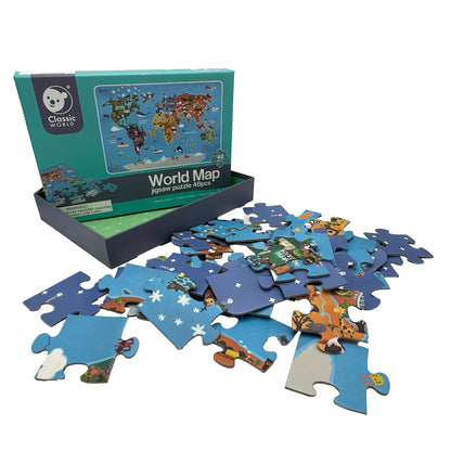 48 PC WORLD MAP JIGSAW PUZZLE