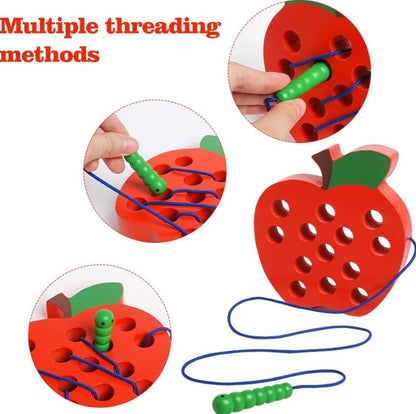 WOODEN LACING APPLE