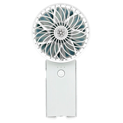 White handheld fan.

