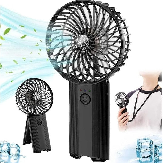 BLACK RECHARGEABLE PERSONAL FAN