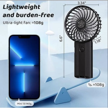 BLACK RECHARGEABLE PERSONAL FAN