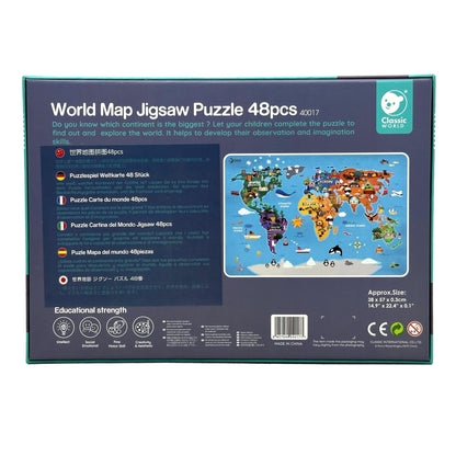 48 PC WORLD MAP JIGSAW PUZZLE