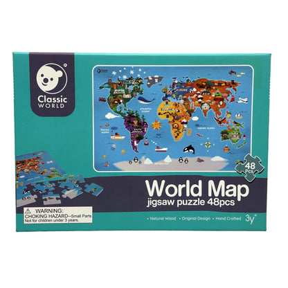 48 PC WORLD MAP JIGSAW PUZZLE