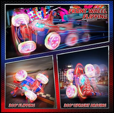 RED ROTATING CAR REMOTE CONTROLLED