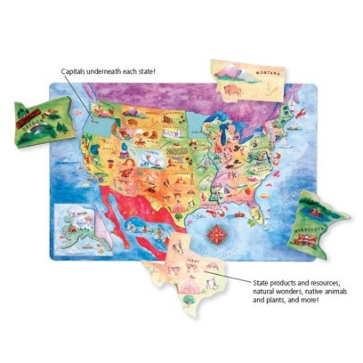 MAGNETIC USA MAP PUZZLE