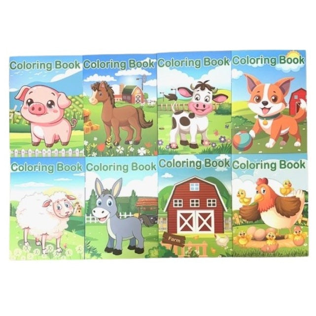 5 X 7 IN FARM ANIMAL COLORING BOOK ASSORTED