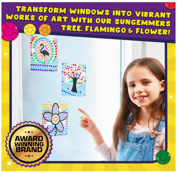 3 PK GEMSTONE SUNCATCHER