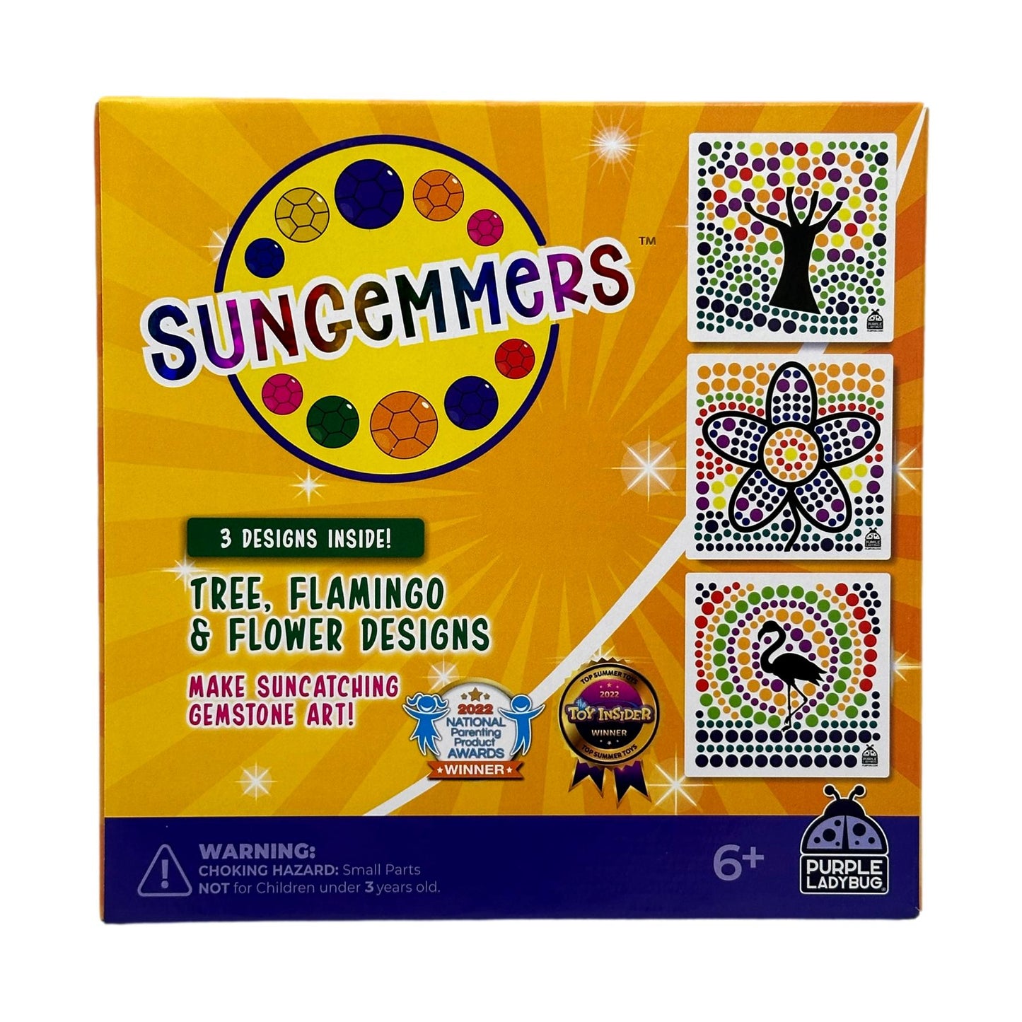 3 PK GEMSTONE SUNCATCHER