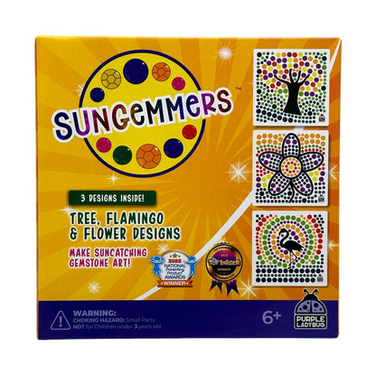 3 PK GEMSTONE SUNCATCHER