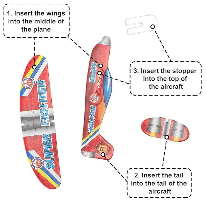 2 PK FOAM GLIDER AIRPLANES ASSORTED