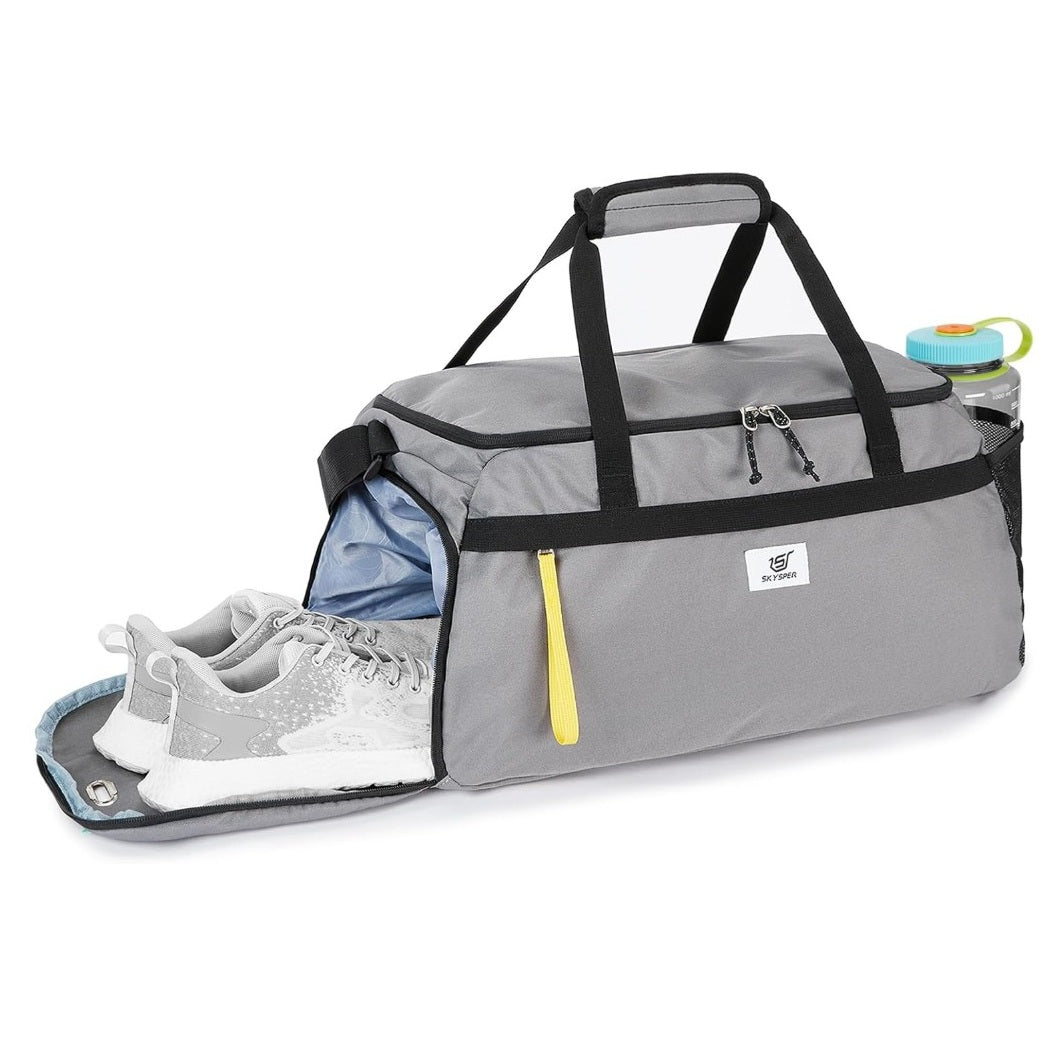 18.9 IN GREY DUFFEL BAG