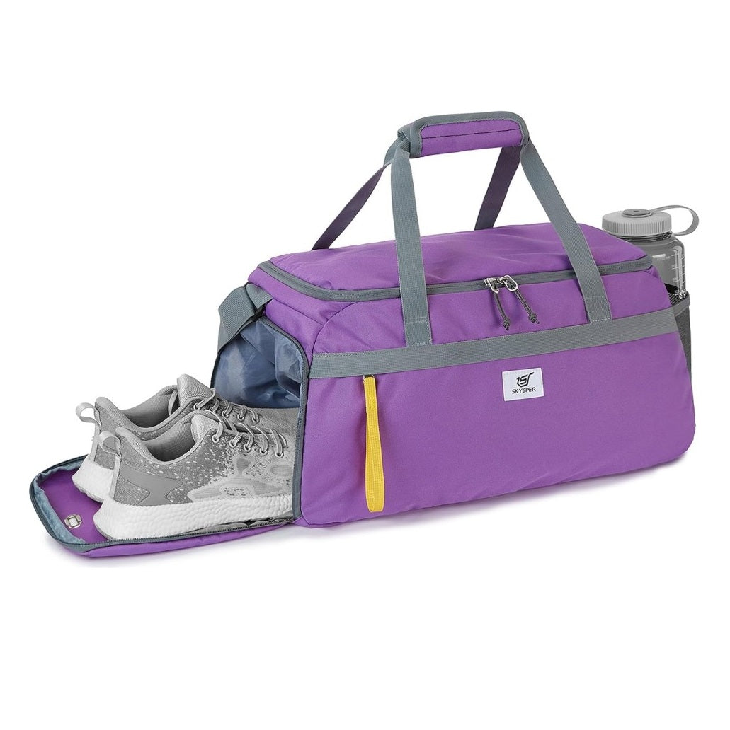 18.9 IN PURPLE DUFFEL BAG