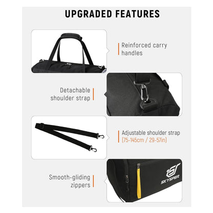 18.5 IN GREY DUFFEL BAG