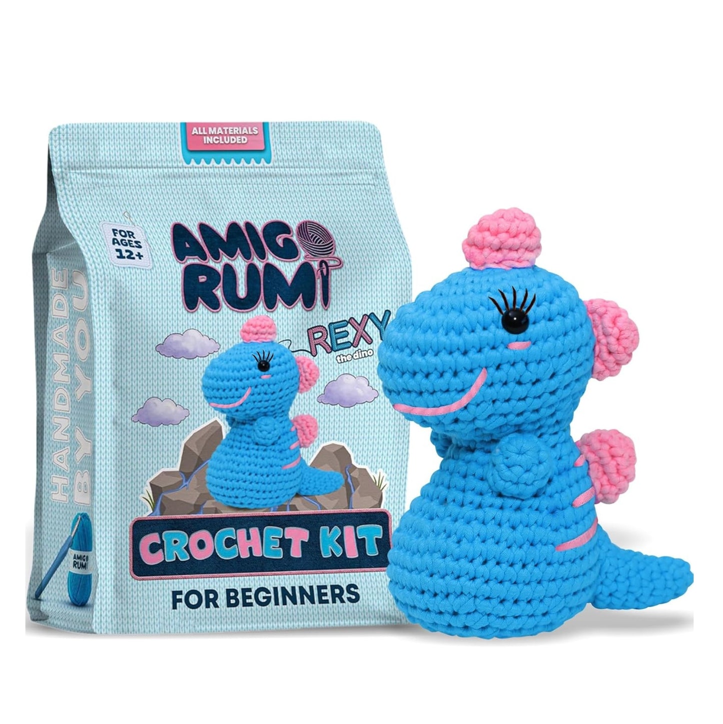 BLUE DINOSAUR CROCHET KIT