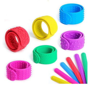 6 PK TEXTURED SLAP BRACELETS
