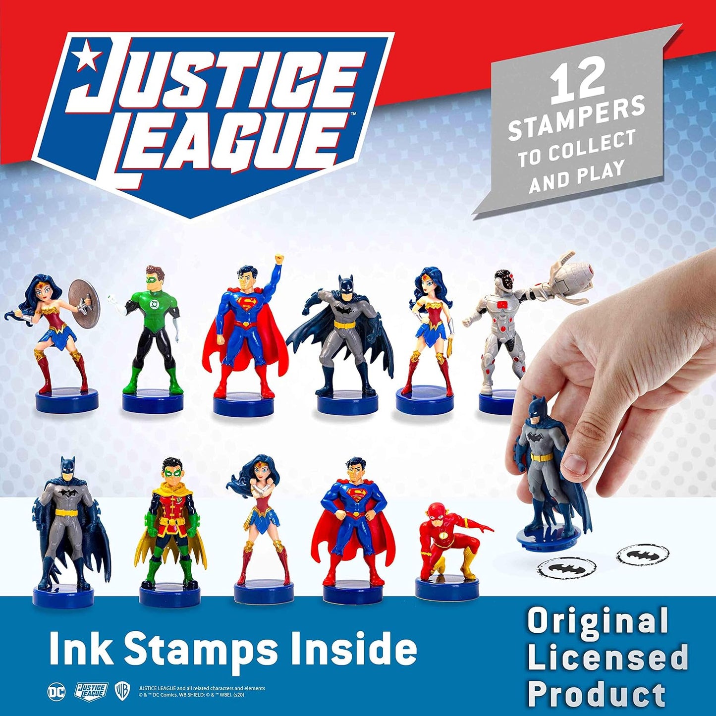 12 PC JUSTICE LEAGUE STAMPER SET